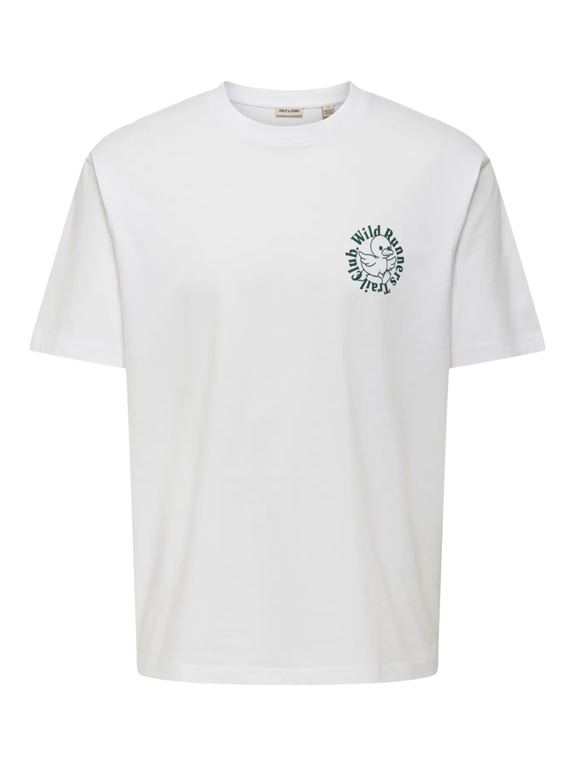 ONLY & SONS Fred Club Life RLX SS T-shirt - Bright White